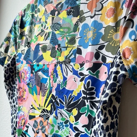 Johnny Was Multicolored Zip Swim Layla Surf Shirt Top Size Small - Picture 10 of 15